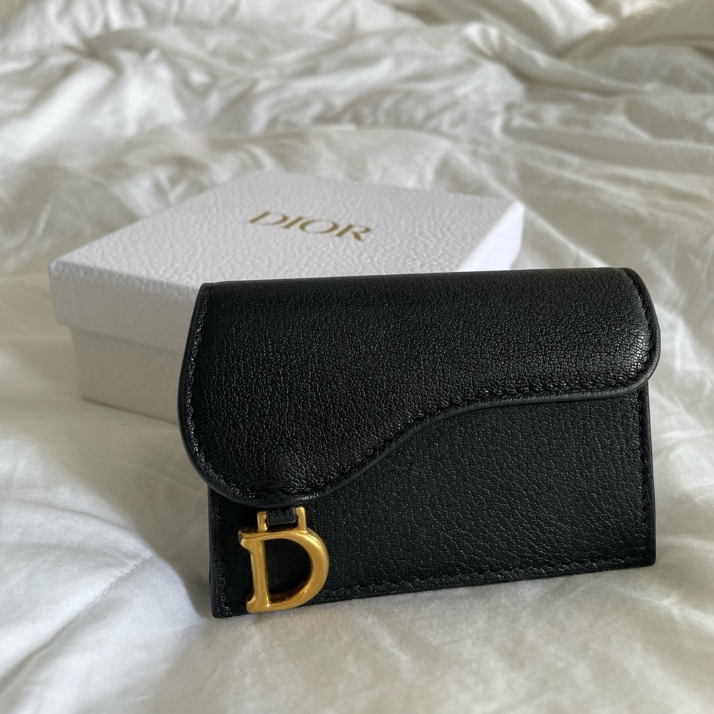 Dior Saddle Flap Card Holder